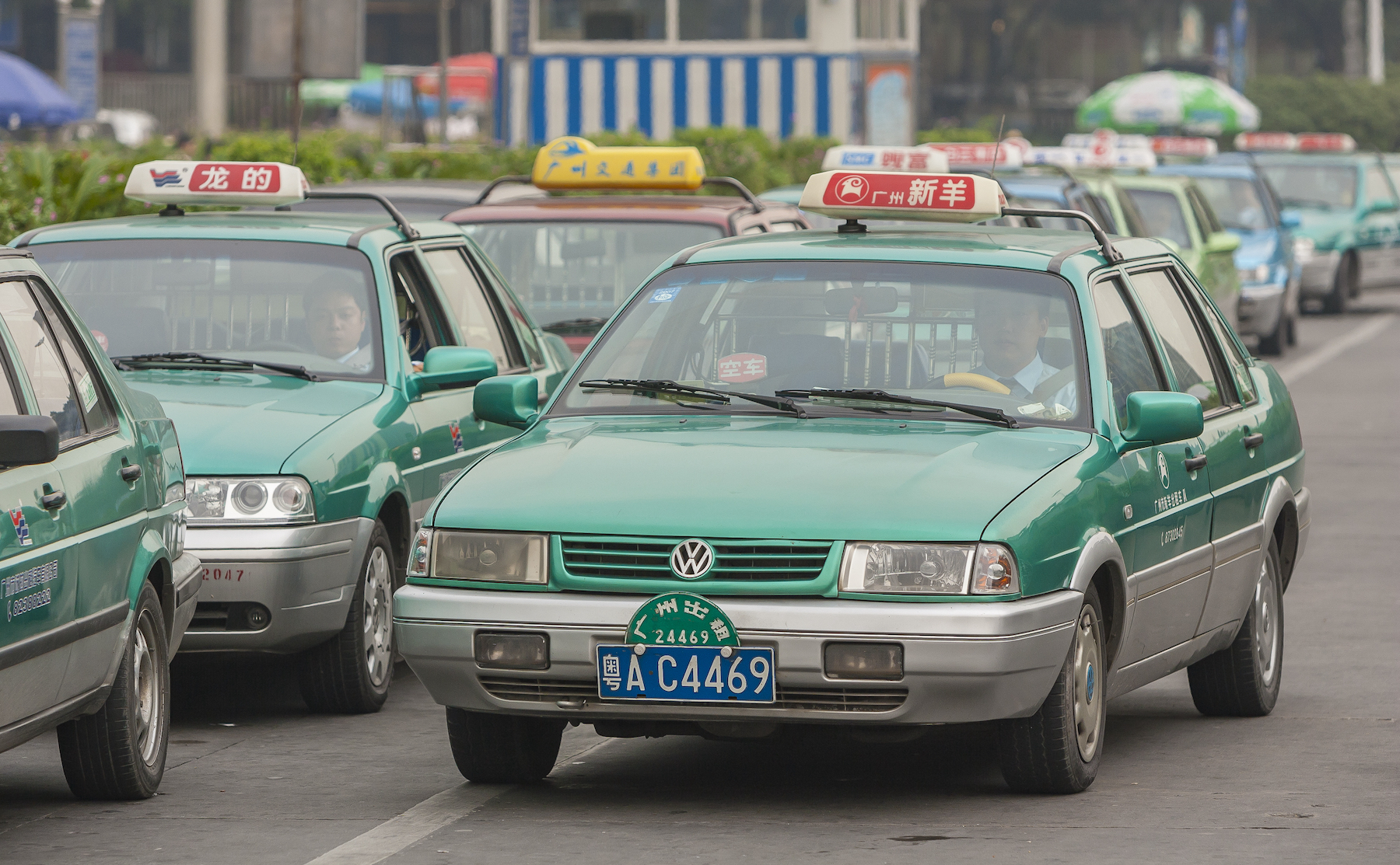 Photograph of taxis in China